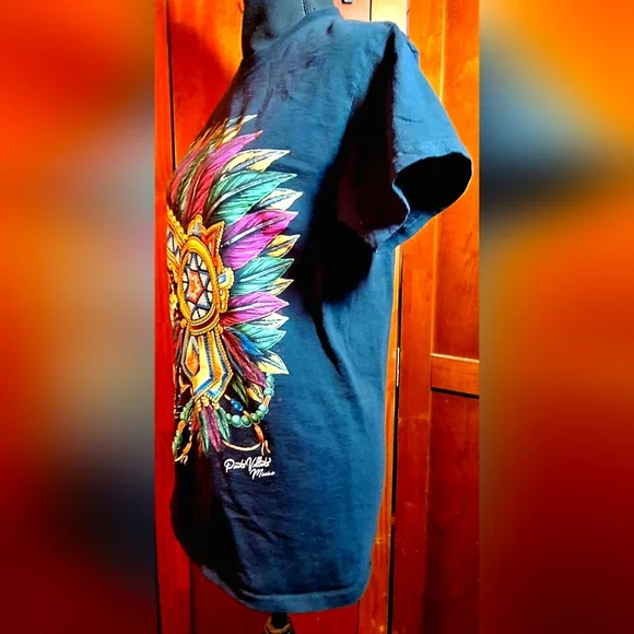 MANO SANTA Colorful Graphic T-Shirt with Leopard Design - Picture 3 of 6